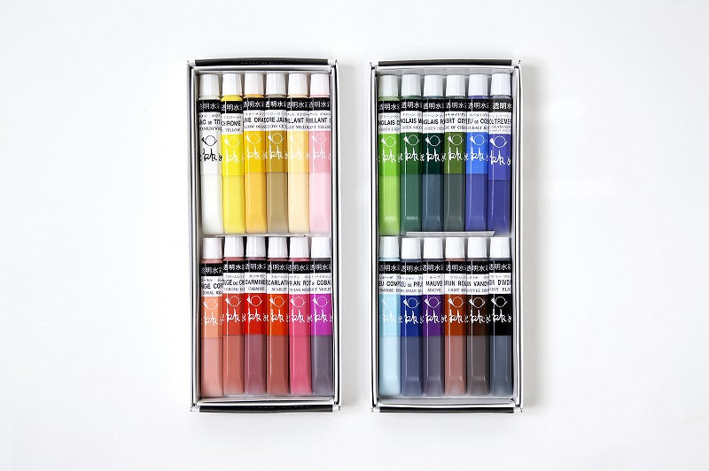 透明水彩絵の具 - 24色セット